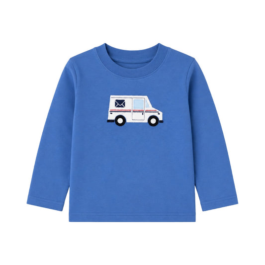 Long Sleeve Applique T-Shirt, Mail Delivery