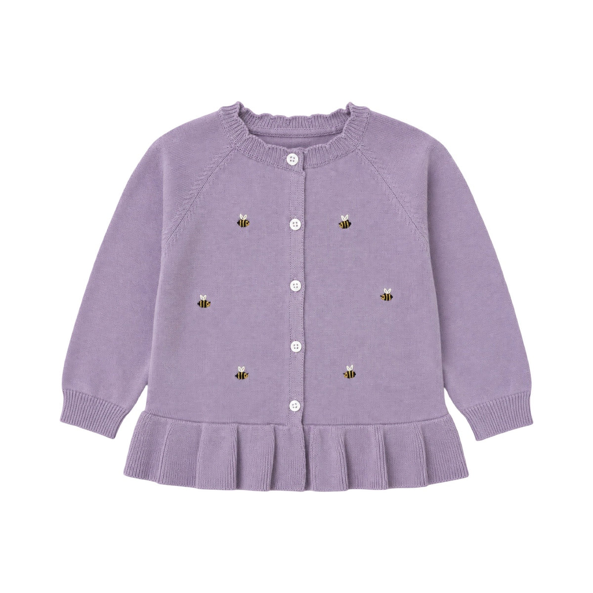 Ruffle Cardigan, Honeybee