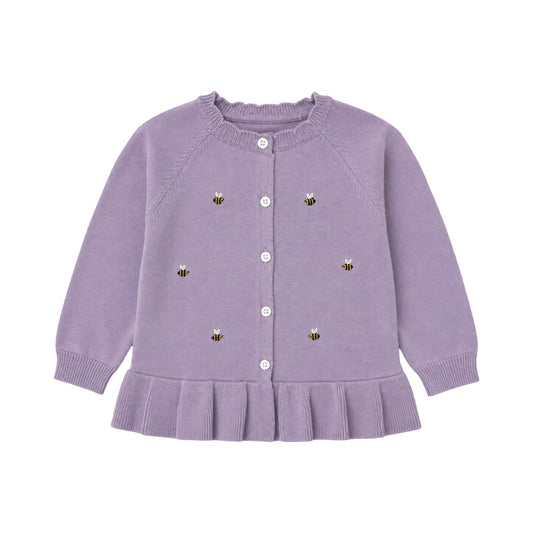 Ruffle Cardigan, Honeybee
