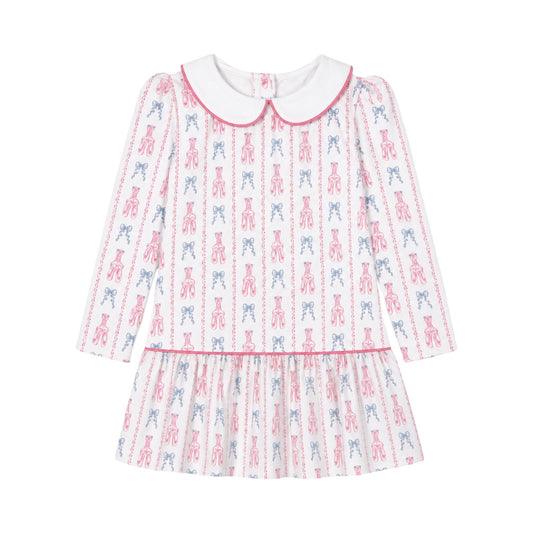 Long Sleeve Drop Waist Play Dress, On Pointe