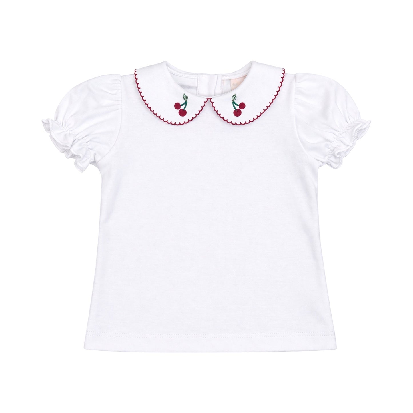 The Essential Short Sleeve Collar Top, Cherries