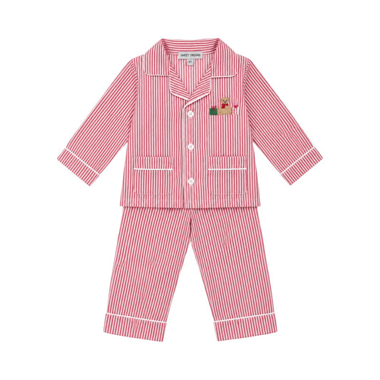 Boy's Striped Merry Little Bear Pajamas