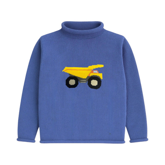 Rollneck Sweater, Yellow Dumptruck