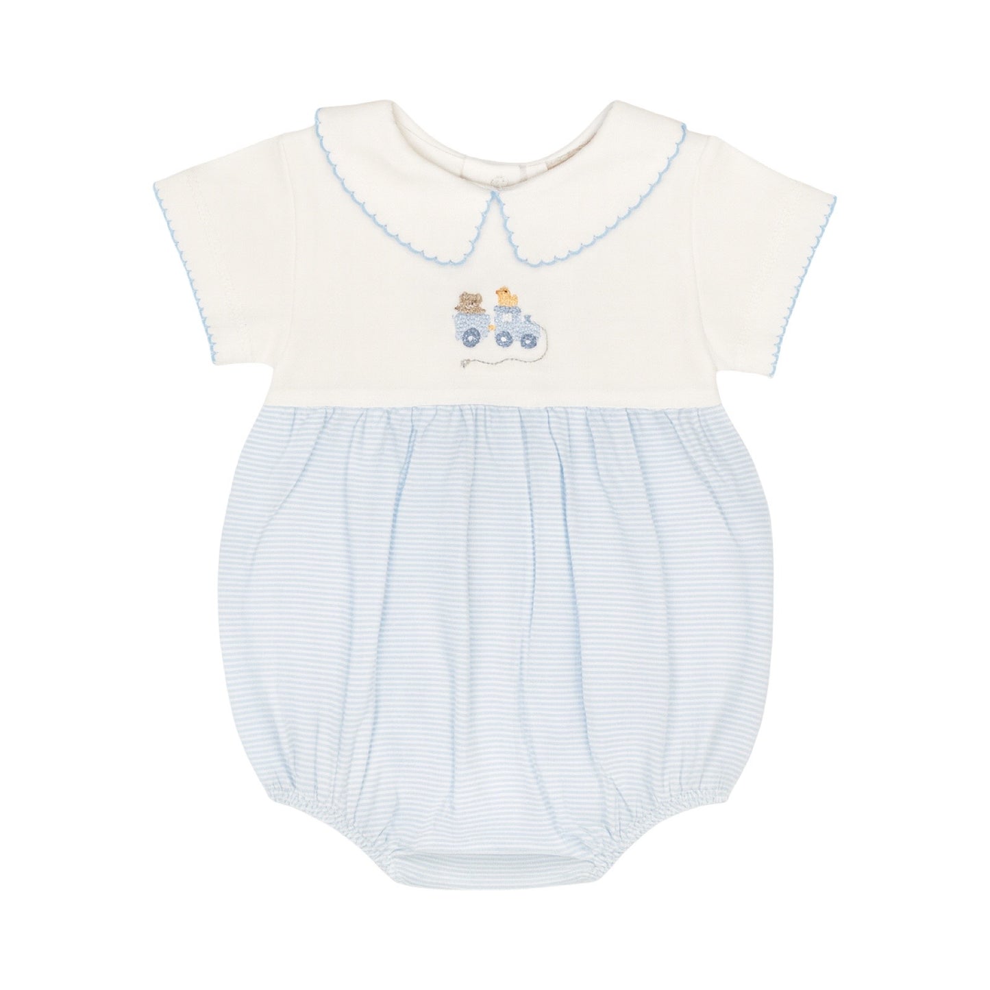 Short Sleeve Embroidered Striped Bubble, Pull Toys