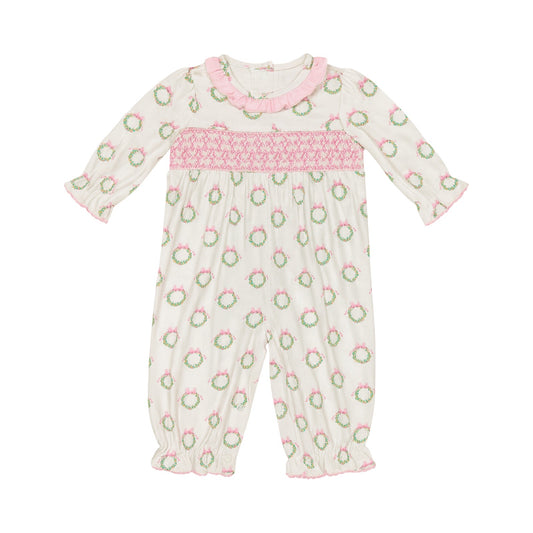 Long Romper, Holiday Wreath