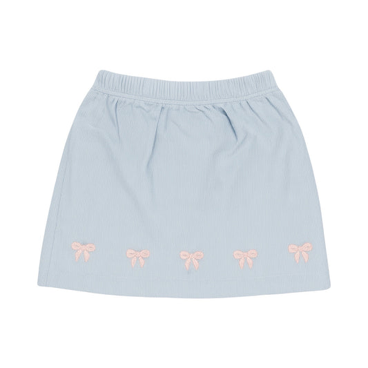 Embroidered Corduroy Skort, Bows