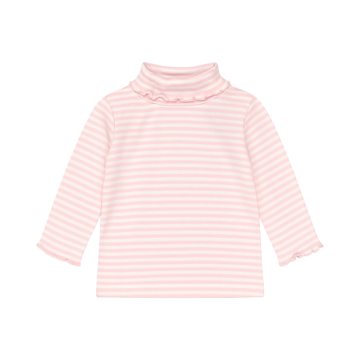 Striped Lettuce Edge Turtleneck