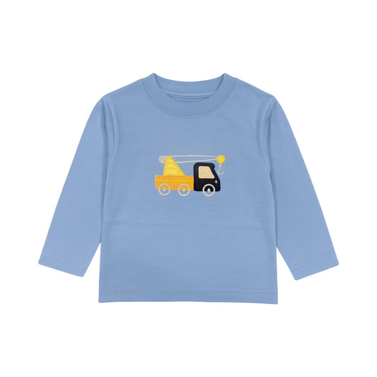 Long Sleeve Applique T-Shirt, Crane