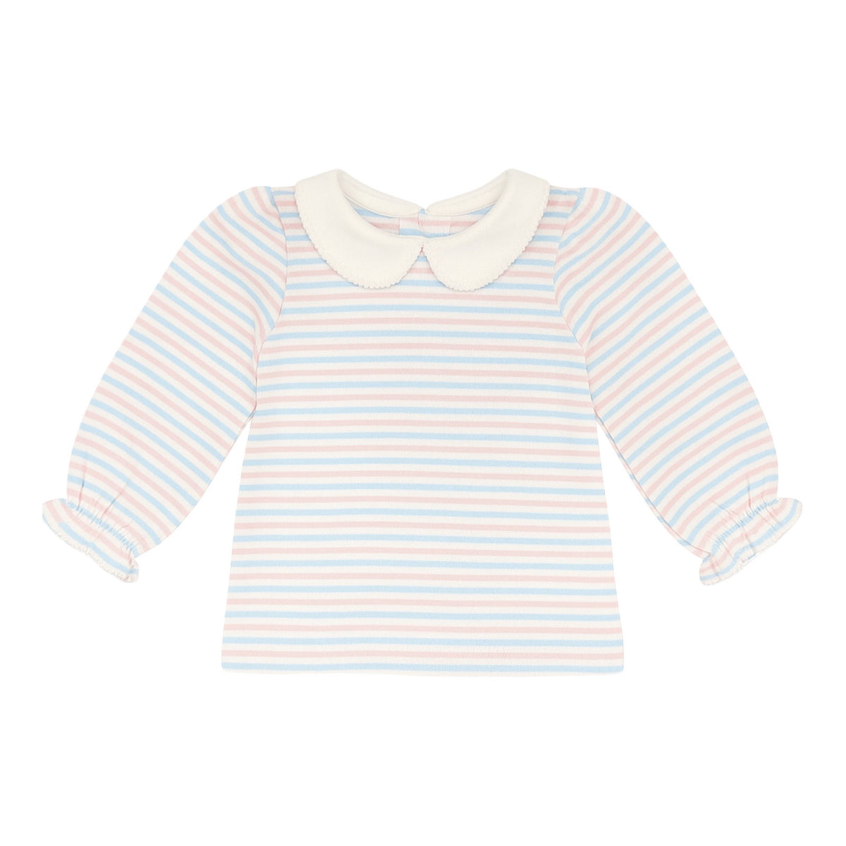Long Sleeve Striped Collared Top