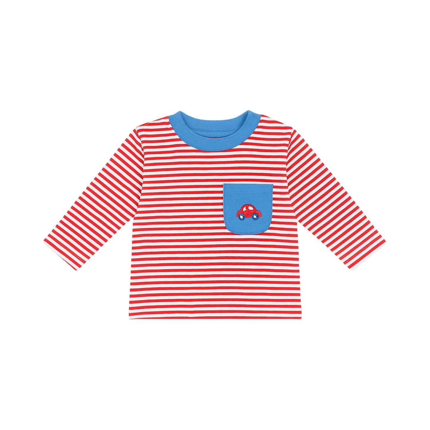 Long Sleeve Striped Pocket Tee, Car