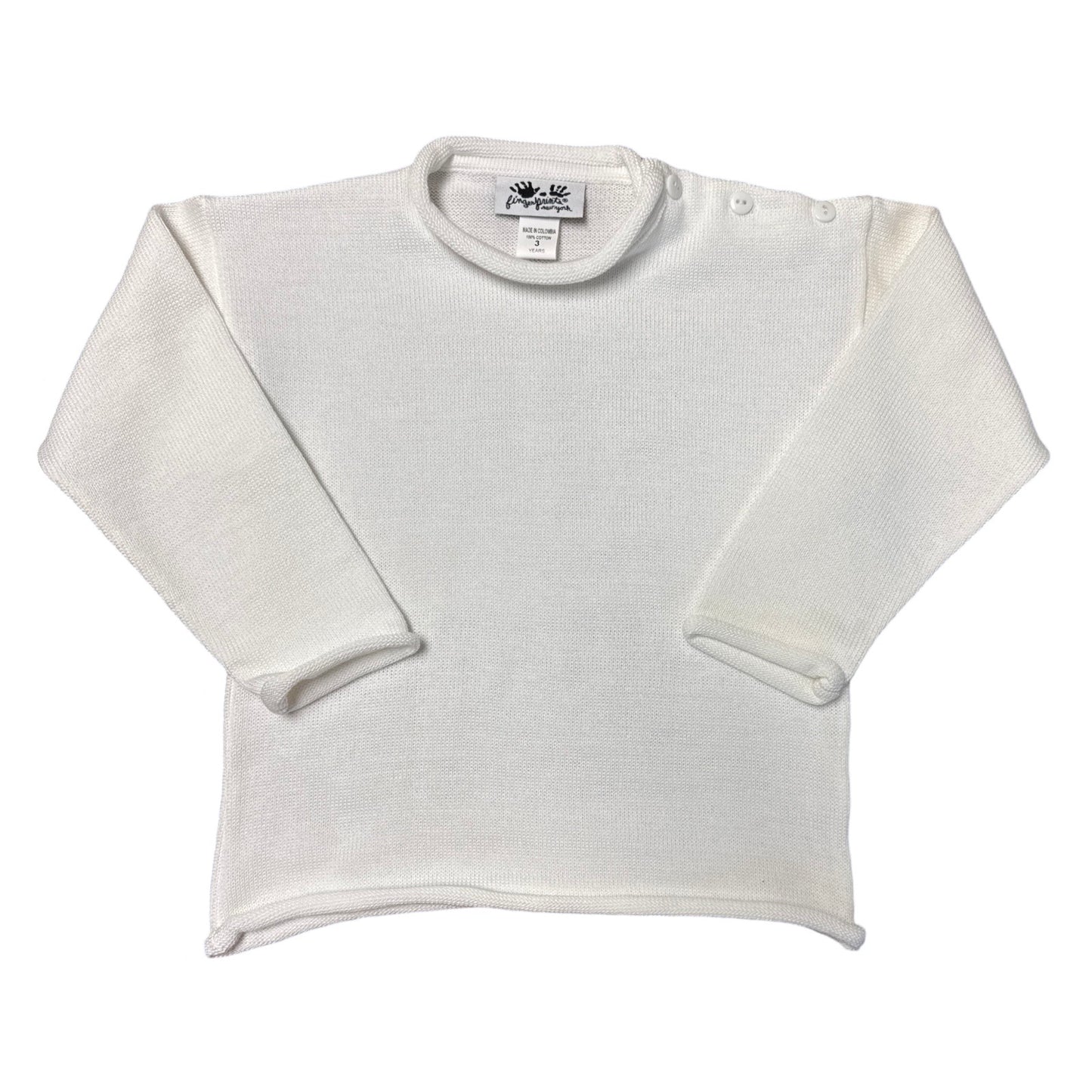 White Rollneck Sweater