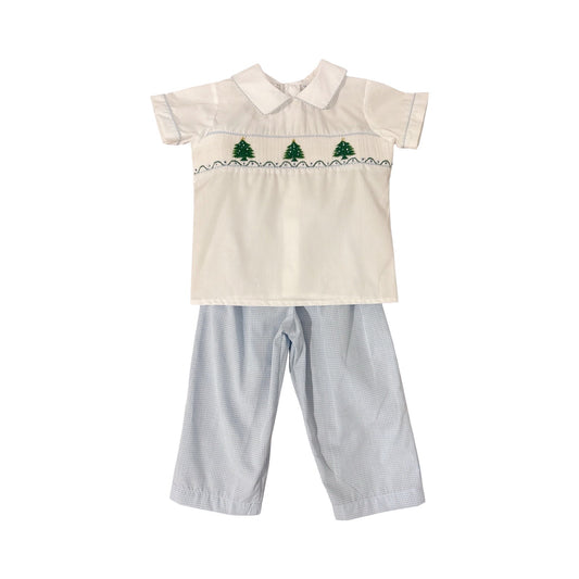 Drew Pant Set, Christmas Trees