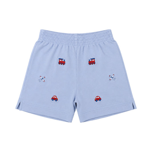 All Over Embroidered Play Shorts, Transportation