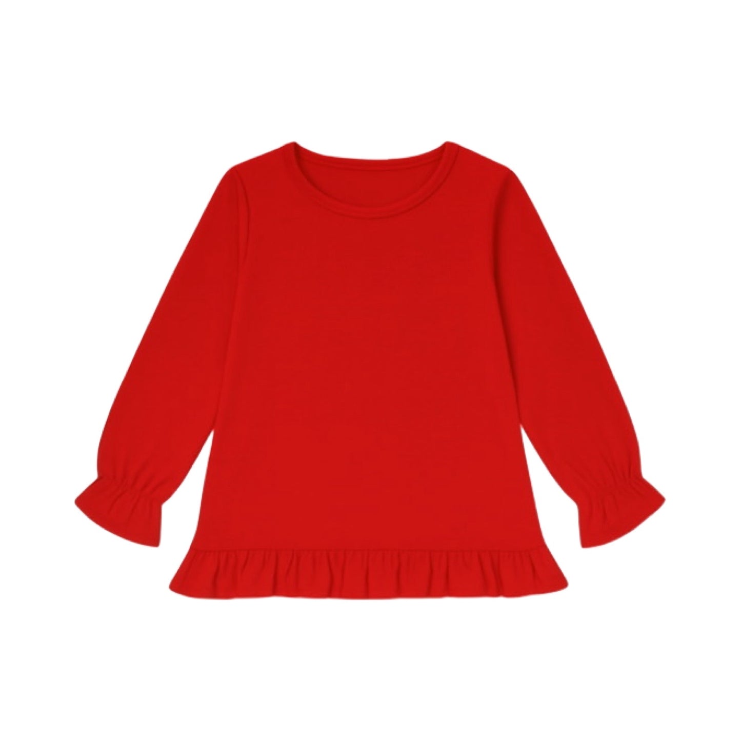 Long Sleeve Ruffle Swing Top