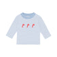 Long Sleeve Applique Striped T-Shirt, Candy Canes