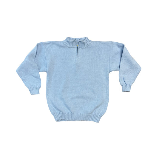 Boy's 1/4 Zip Sweater, Sky Blue