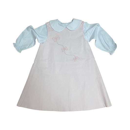 Girl's Dress with Blouse with Bow