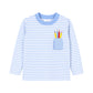 Pocket Full of Pencils Striped Tee