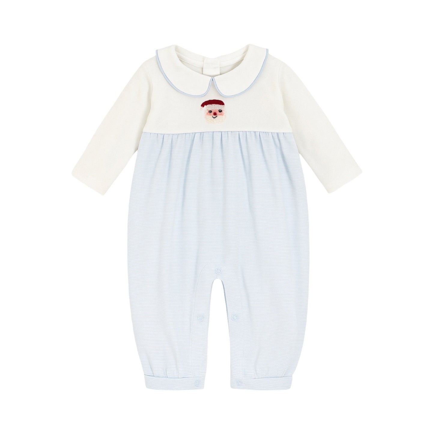 Long Sleeve Striped Playsuit, Santa