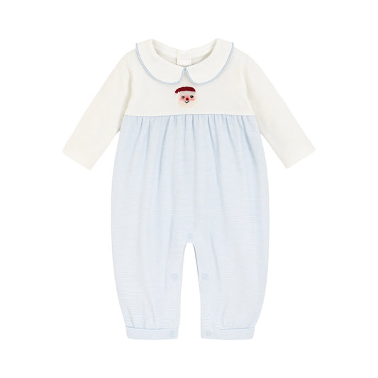 Long Sleeve Striped Playsuit, Santa