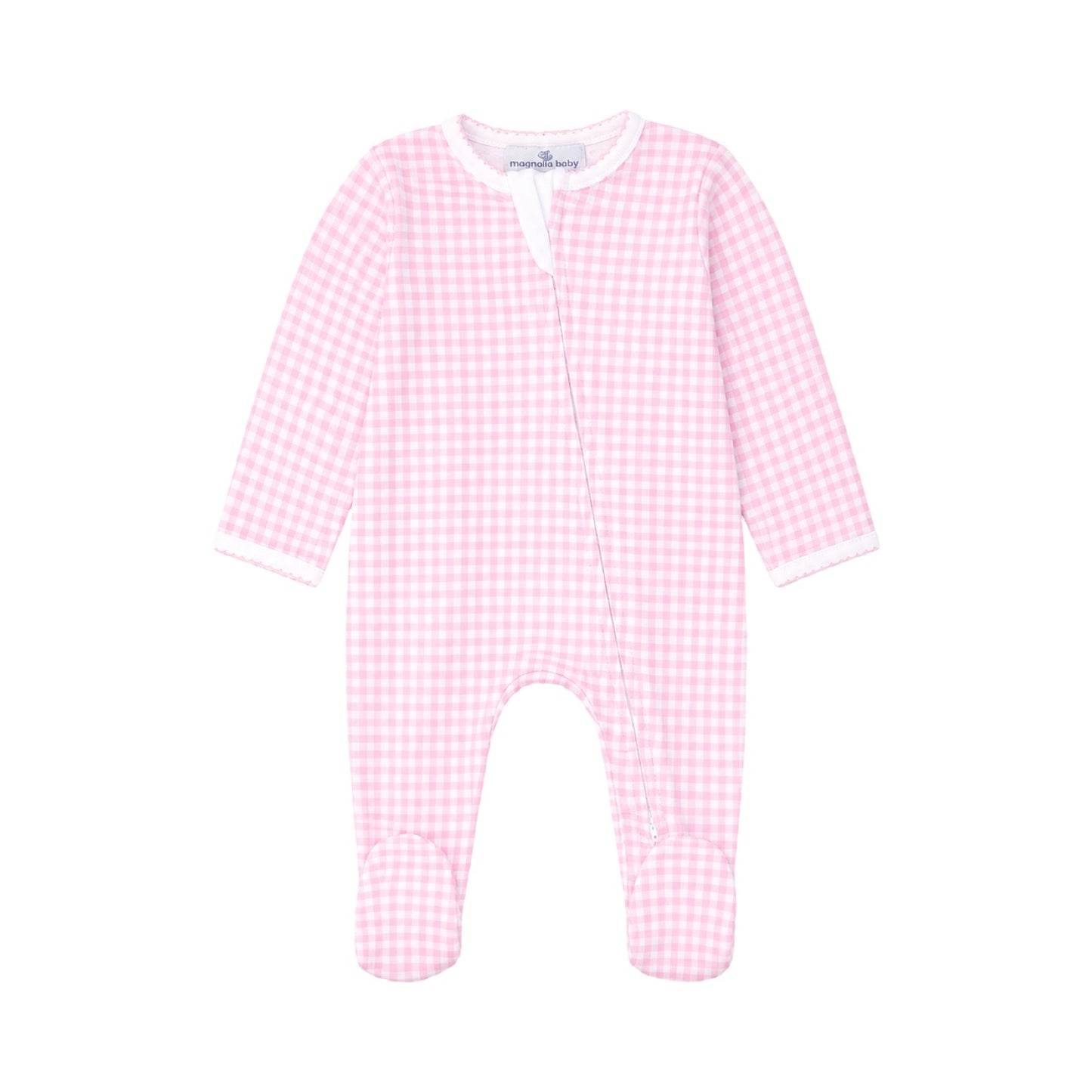 Mini Check Zippered Footie