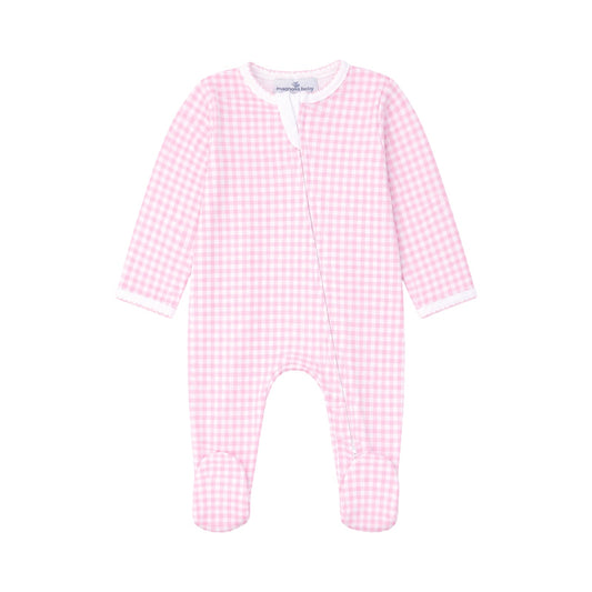 Mini Check Zippered Footie