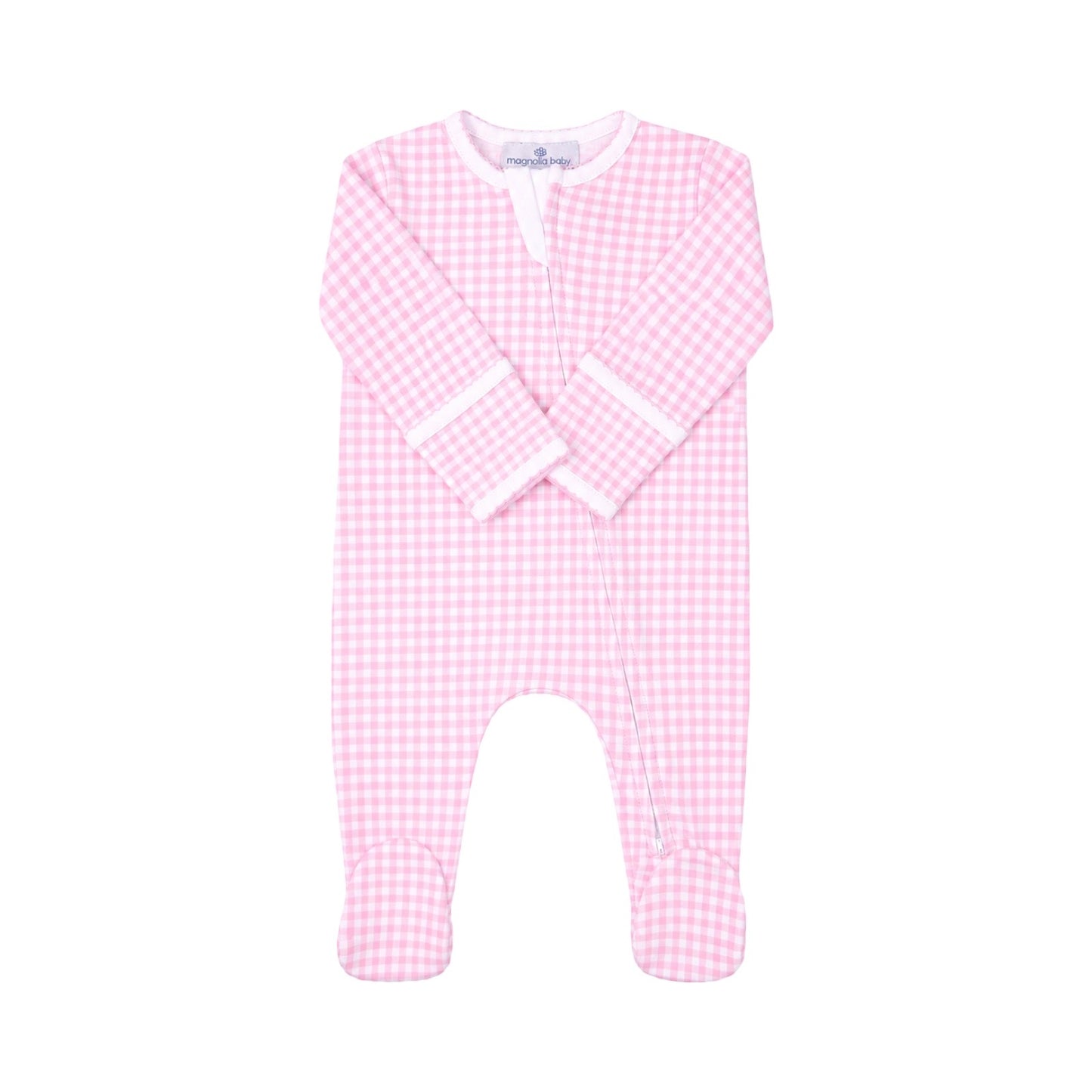 Mini Check Zippered Footie