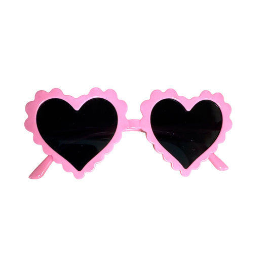 Kids Toddler Scallop Heart Sunglasses, Pink