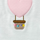 Girl's Long Sleeve T-Shirt, Heart Hot Air Balloon Applique