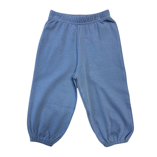 Boy's Interlock Cotton Slate Blue Cinched Ankle Pants