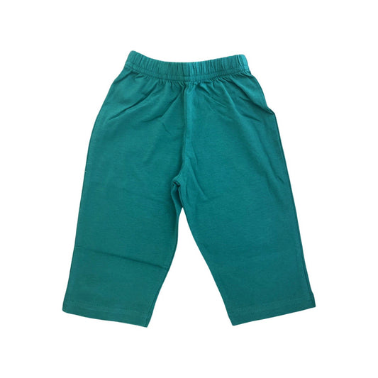 Boy's Jersey Cotton Hunter Green Pull On Pants