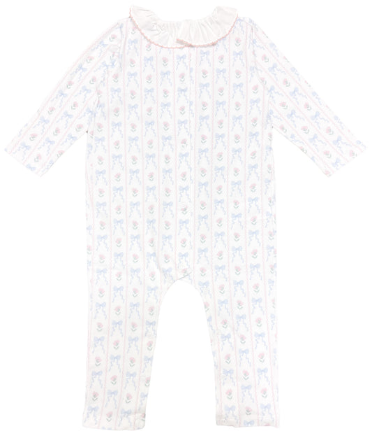 Lullaby Print Baby Girl Pajamas Footie