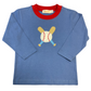 Boy's Long Sleeve Dark Chambray T-Shirt with Baseball & Bats