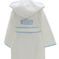 Bath Robe, White with Blue Trim