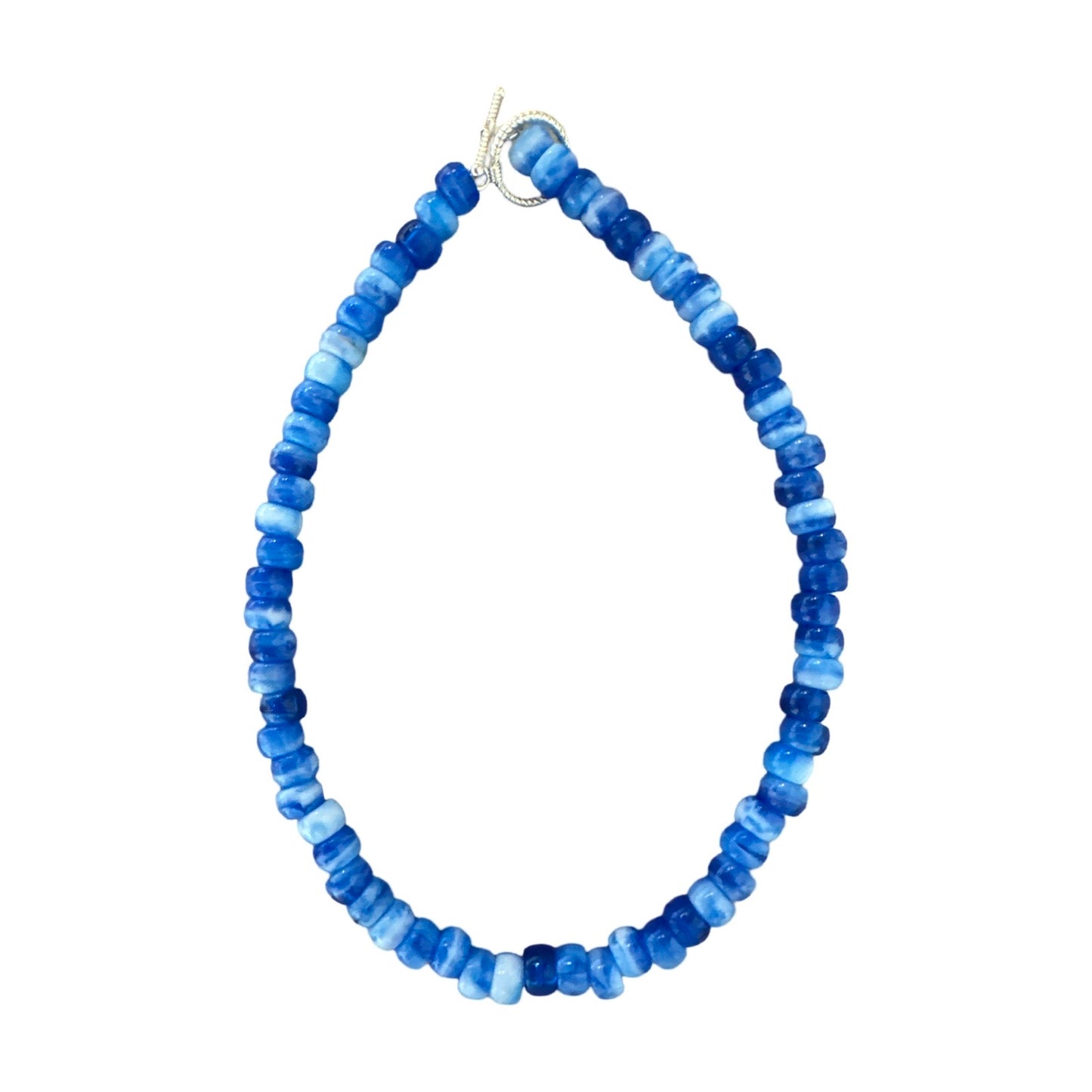 Tj's Beaded Necklace, Blue