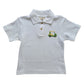 Short Sleeve Crochet Golf Cart White Polo Shirt