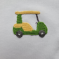 Short Sleeve Crochet Golf Cart White Polo Shirt