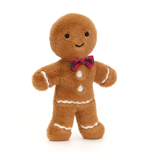 Jolly Gingerbread Fred Plaid Bowtie, Original (Small)