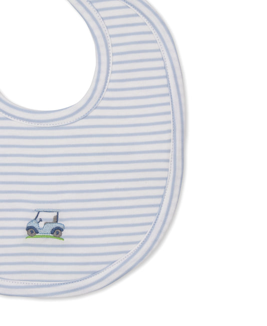 Fairway Foursome Blue Stripe Embroidered Bib