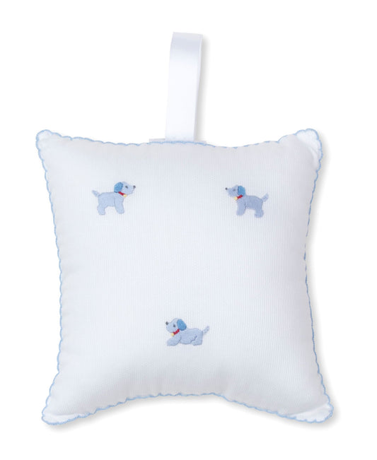 Premier Puppies Musical Pillow, White with Blue