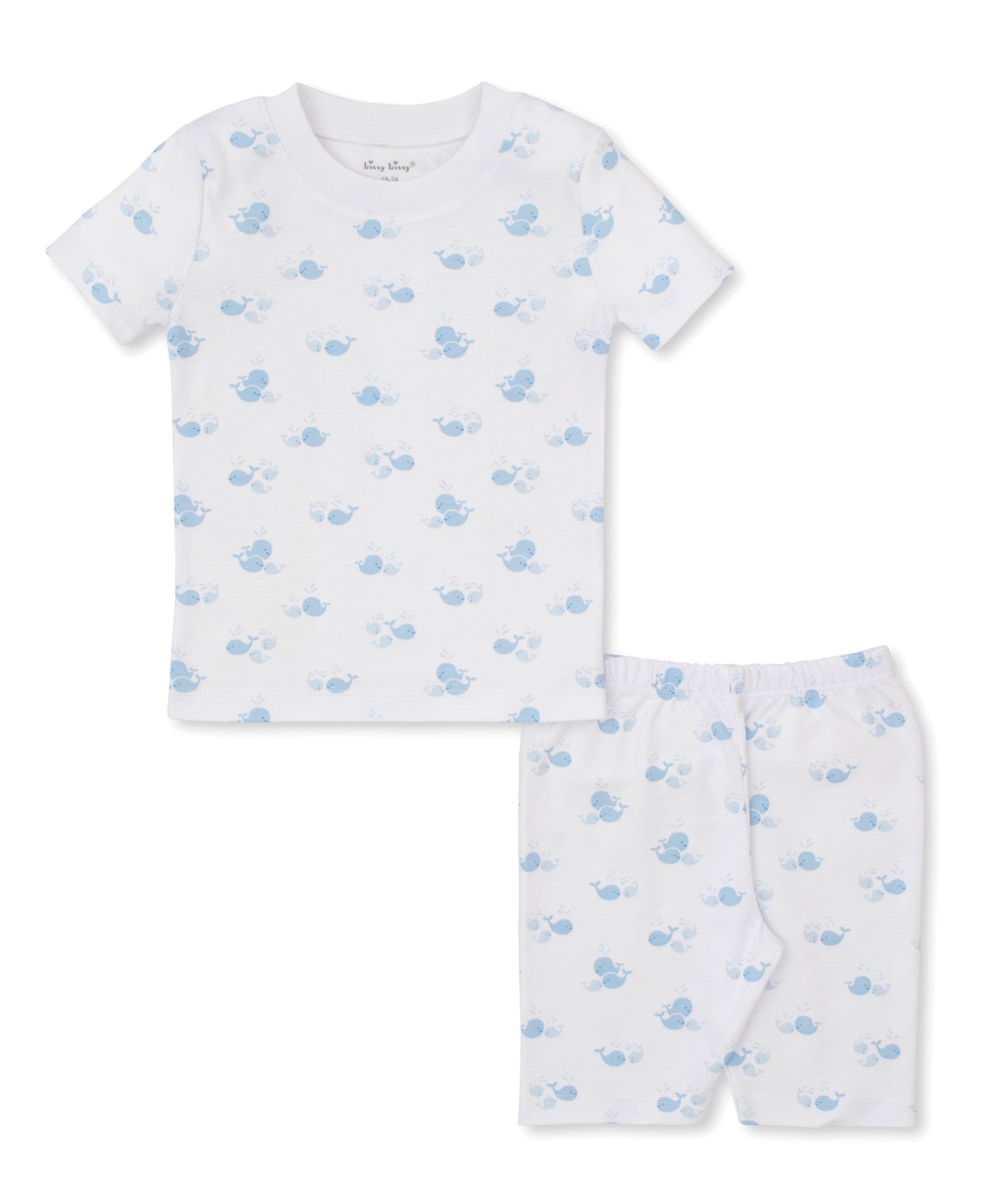 Whale Wonder Blue Print Short PJ Set