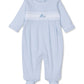 CLB Fall Medley 24 Smocked Train Blue Footie