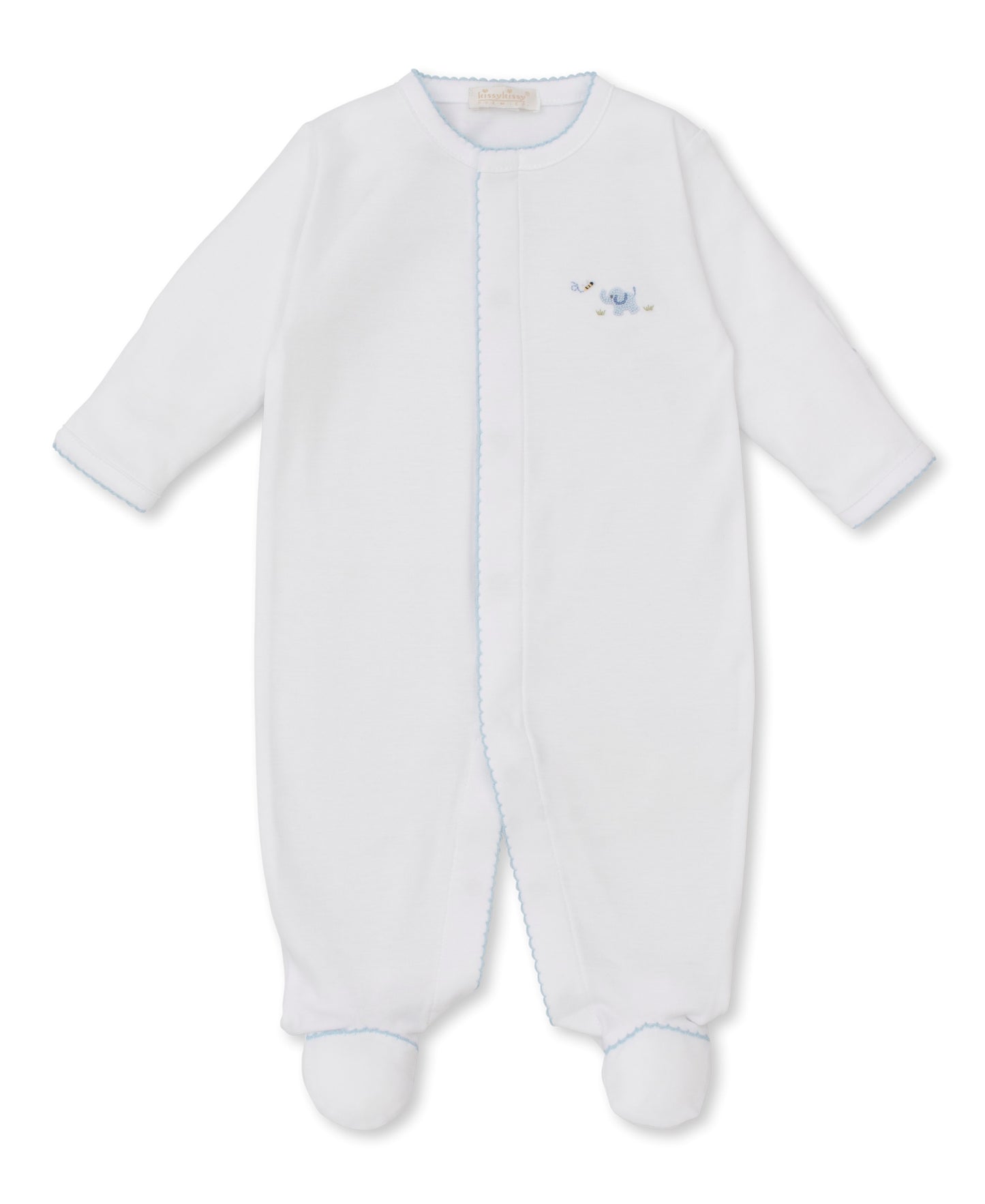 Premier Blue Elephant Empire Embroidered Footie