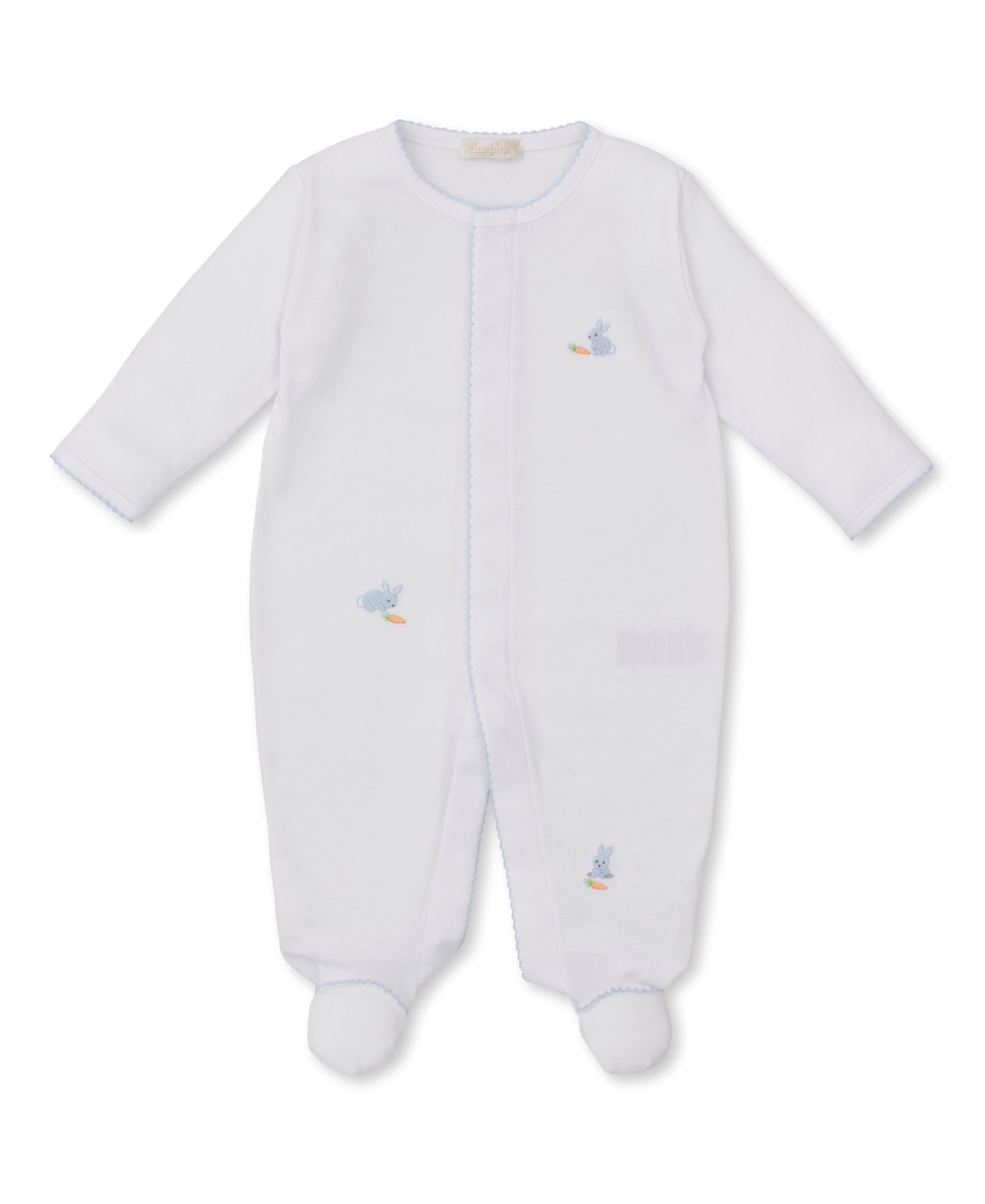 Premier Blue Baby Bunny Patch Embroidered Footie