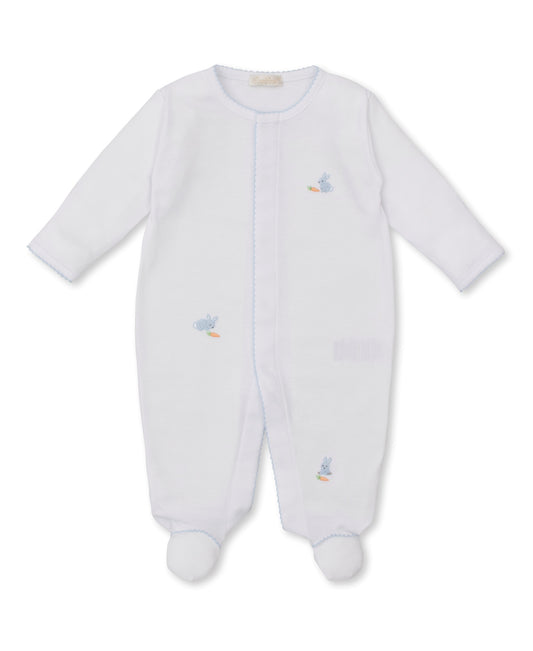 Premier Blue Baby Bunny Patch Embroidered Footie