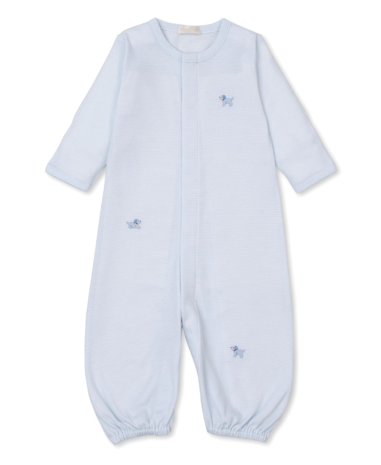 Premier Puppies Embroidered Converter Gown, Blue Stripe