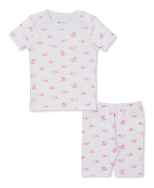 Whale Wonder Pink Print Short PJ Set