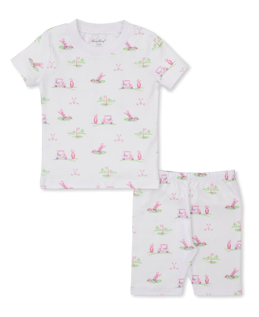 Fairway Foursome Pink Print Short PJ Set