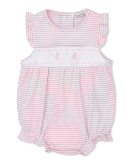 Saturday Regatta Sailboat Pink Stripe Bubble