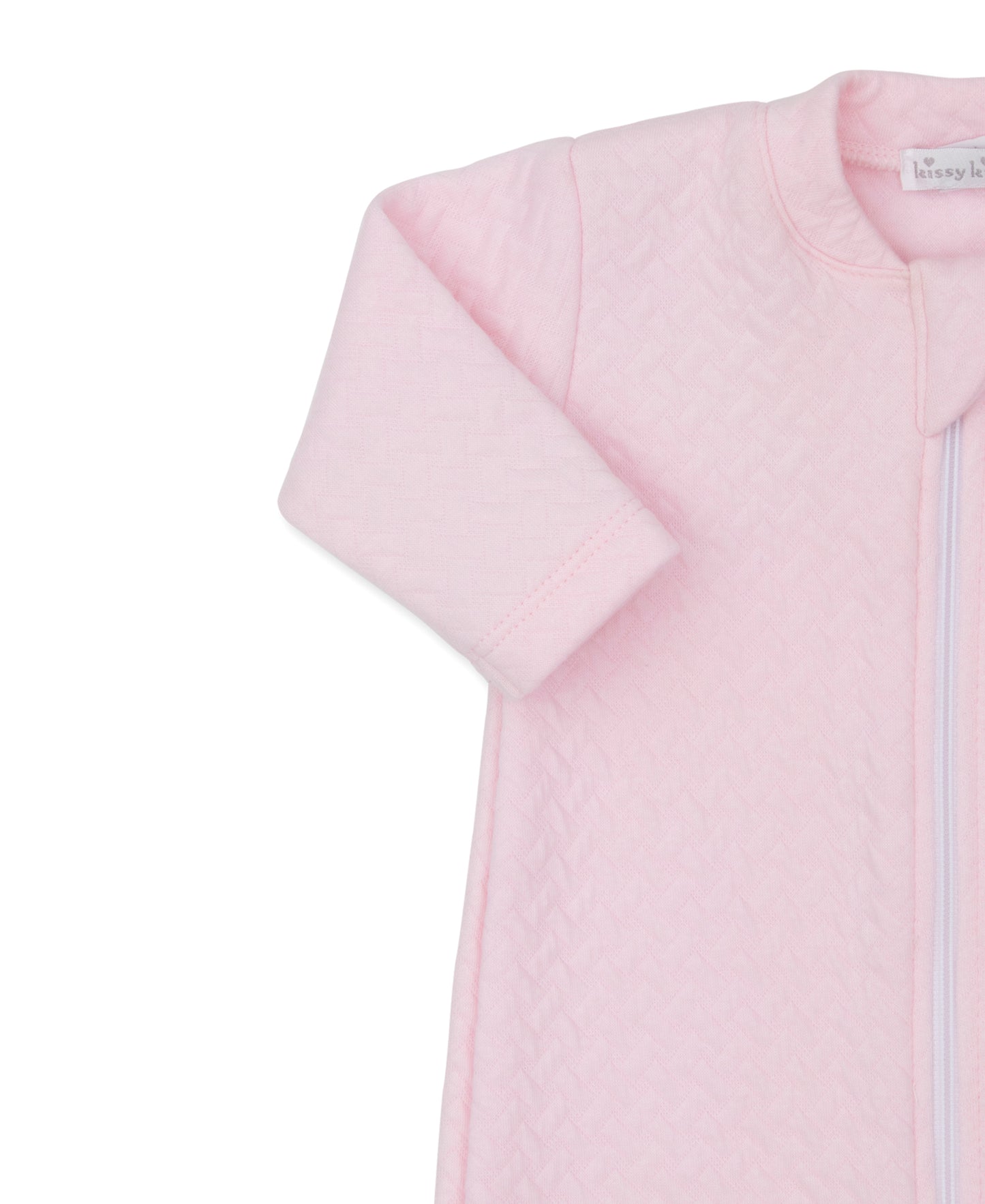 Classic Jacquards Zip Footie, Pink